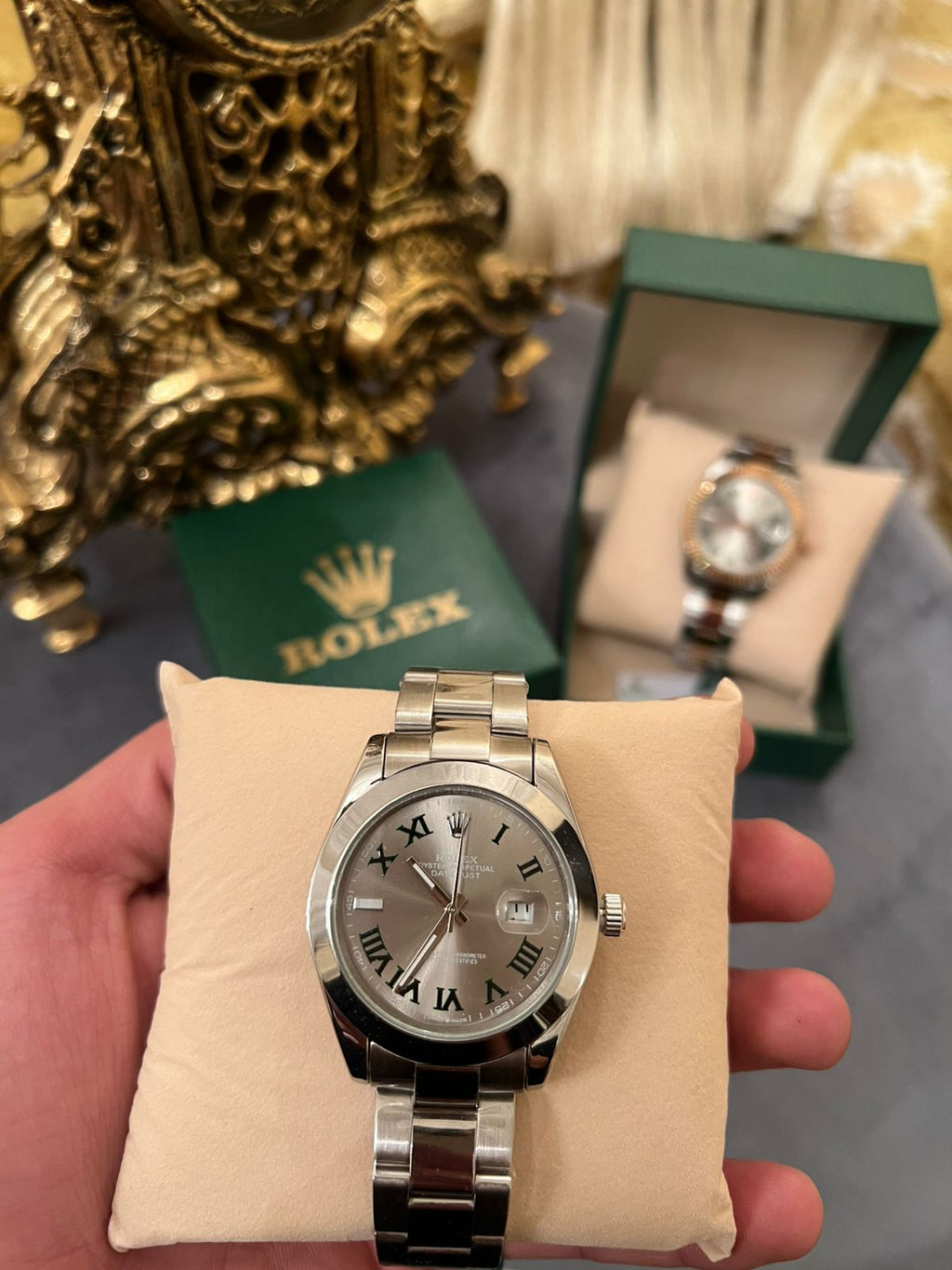 Montre Élégance Silver Roman Classic