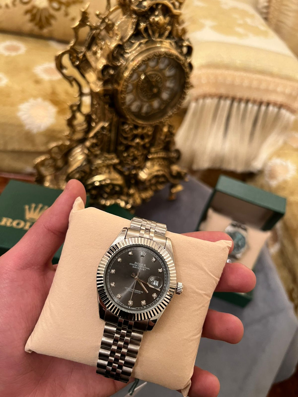 Montre Prestige Dark Grey Diamond Edition